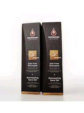 Lot of 2 Moroccan Gold Series Argan Salt Free Shampoo 8.45 oz Each Brand New NIB